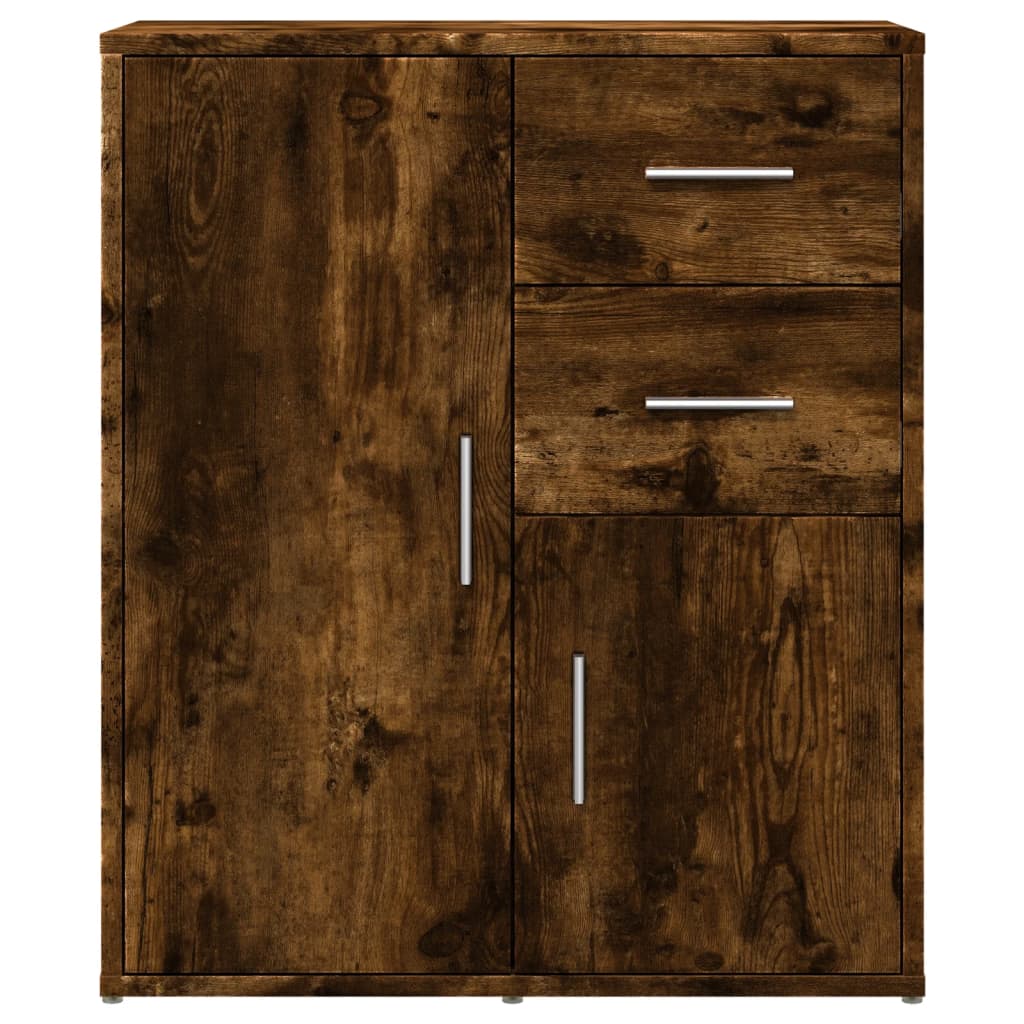 Buffet chêne fumé 60x31x70 cm bois d'ingénierie