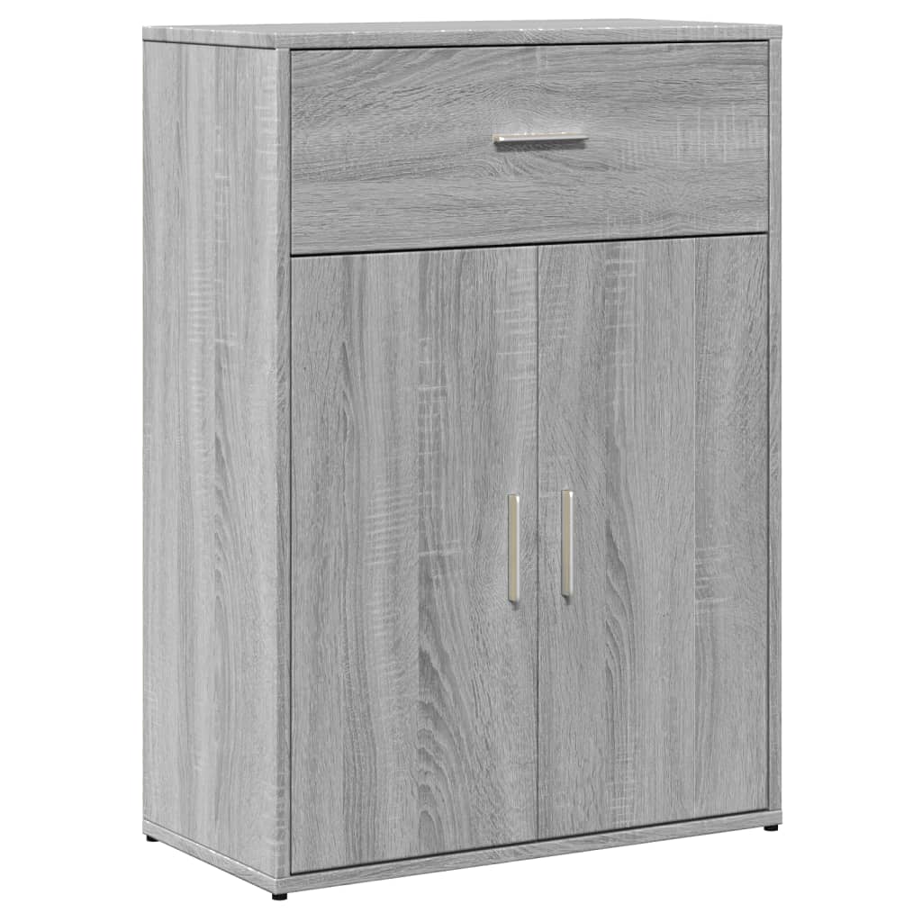 Sonoma graues Sideboard 60x30x84 cm, Holzwerkstoff