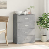 Concrete gray sideboard 60x31x84 cm engineered wood