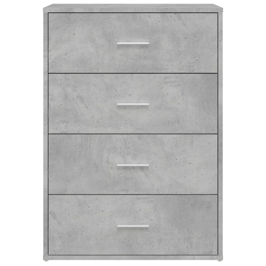 Concrete gray sideboard 60x31x84 cm engineered wood