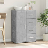 Concrete gray sideboard 60x31x84 cm engineered wood