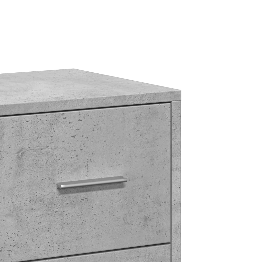 Concrete gray sideboard 60x31x84 cm engineered wood