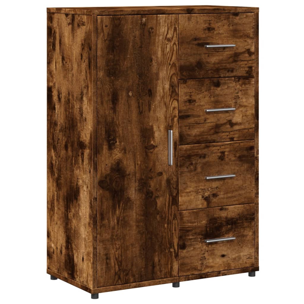 Buffet chêne fumé 60x31x84 cm bois d'ingénierie