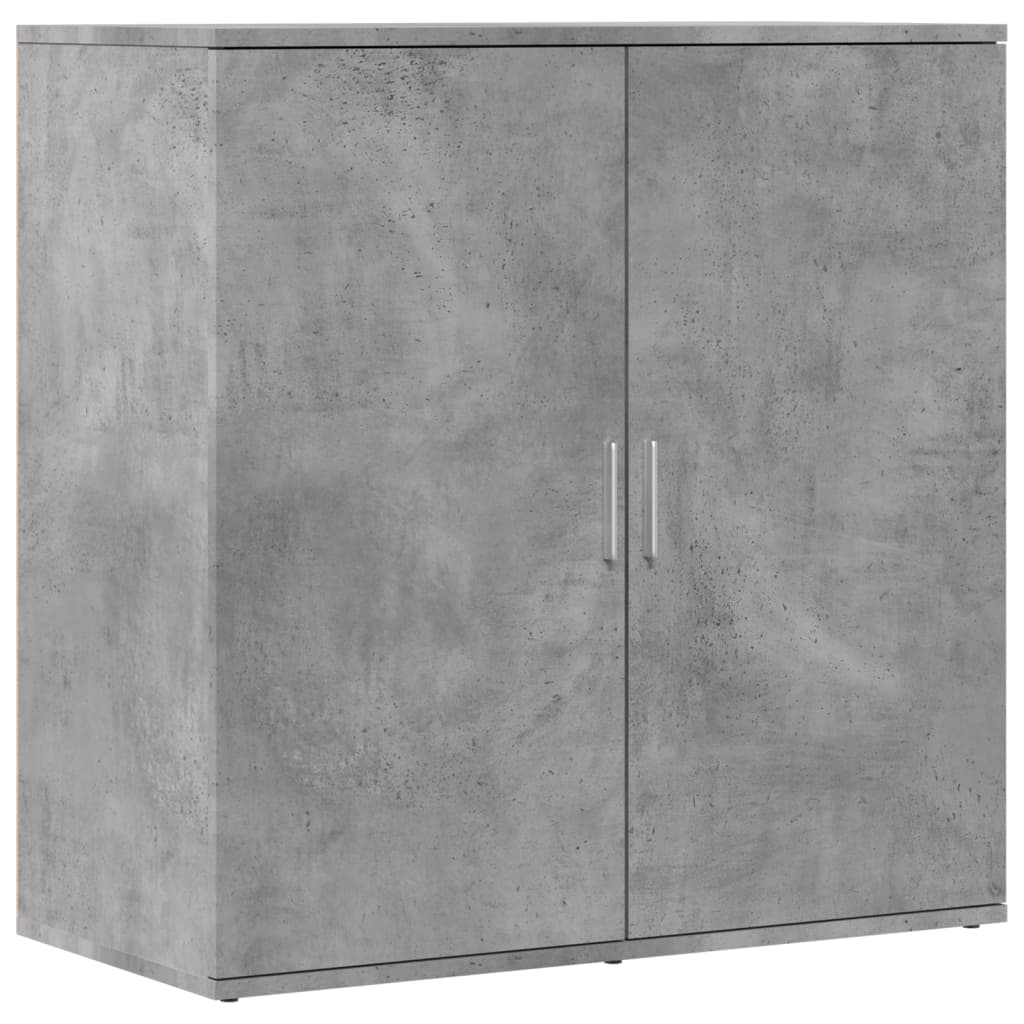 Concrete gray sideboard 79x38x80 cm engineered wood