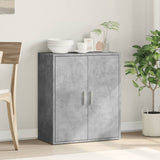 Concrete gray sideboard 79x38x80 cm engineered wood