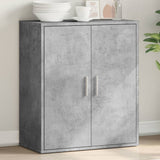 Concrete gray sideboard 79x38x80 cm engineered wood