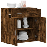 Buffet chêne fumé 79x38x80 cm bois d'ingénierie