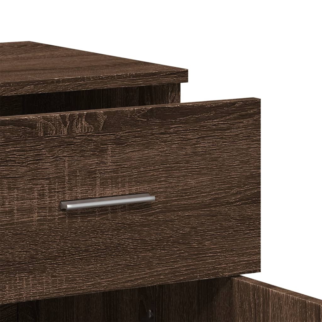 Buffet chêne marron 79x38x80 cm bois d'ingénierie