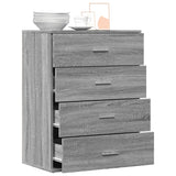 Sonoma graues Sideboard 60x39x80 cm, Holzwerkstoff