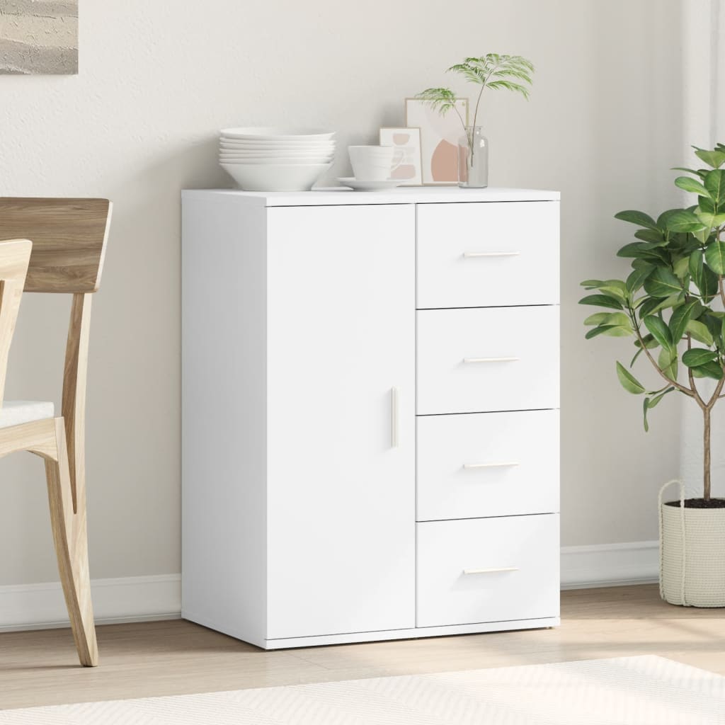 White sideboard 59x39x80 cm engineered wood