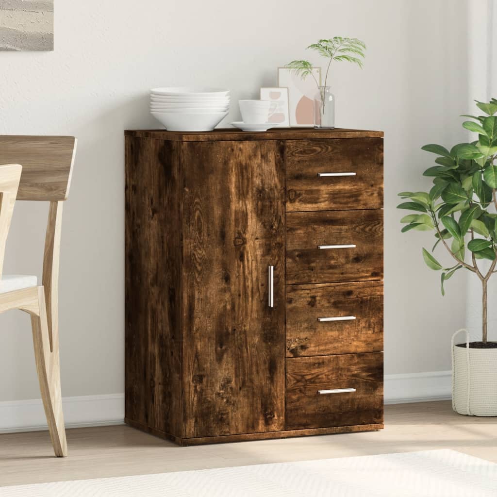 Smoked oak sideboard 59x39x80 cm engineered wood