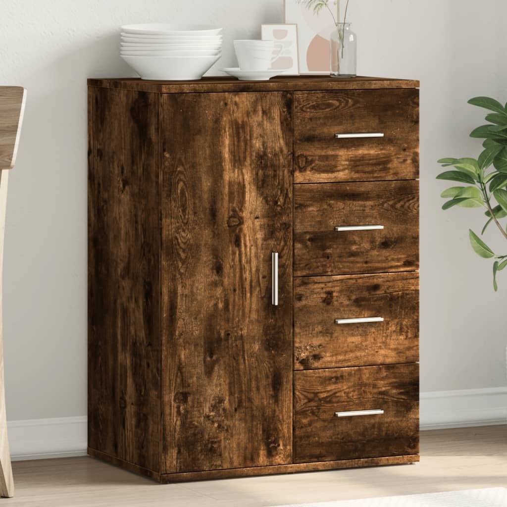 Smoked oak sideboard 59x39x80 cm engineered wood