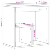 Weißer Beistelltisch 50x30x50 cm aus Holzwerkstoff