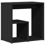 Side tables 2 pcs black 50x30x50 cm engineered wood