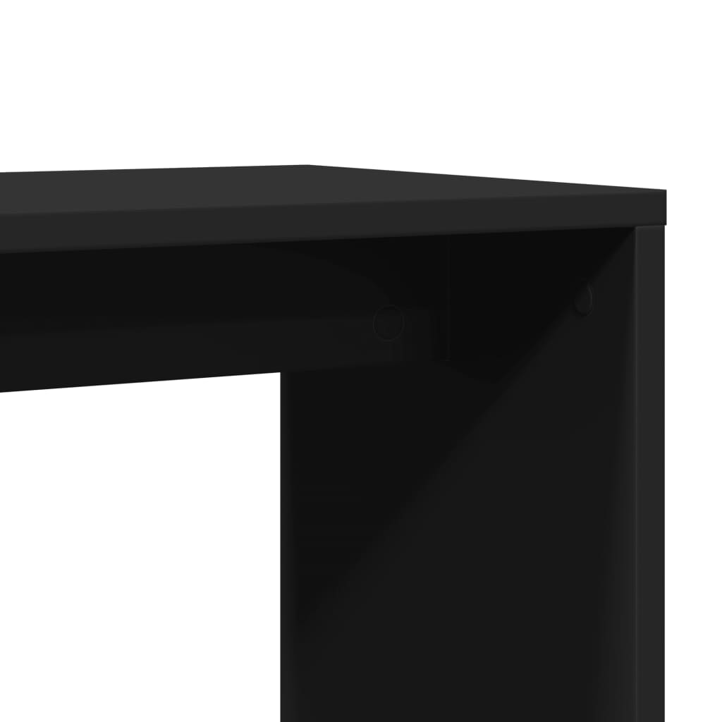 Side tables 2 pcs black 50x30x50 cm engineered wood