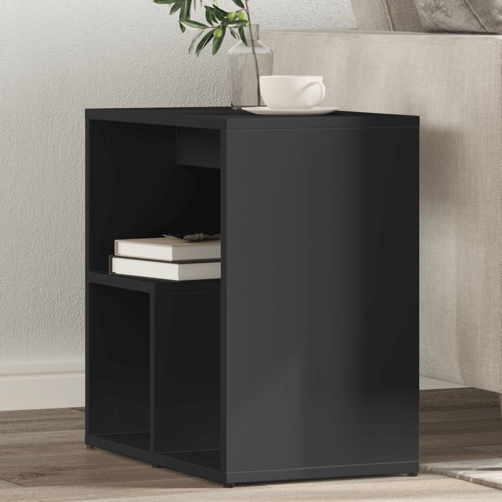 Side tables 2 pcs black 50x30x50 cm engineered wood