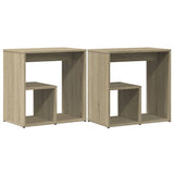 Tables d'appoint 2 pcs chêne sonoma 50x30x50 cm bois ingénierie