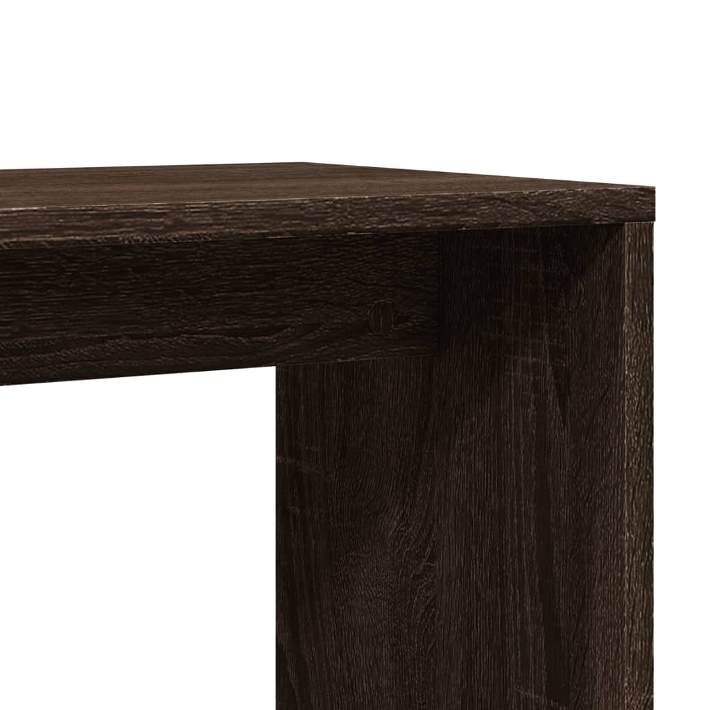 Table d'appoint Chêne marron 50x30x50 cm Bois d'ingénierie