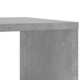 Table d'appoint avec roues gris béton bois d'ingénierie