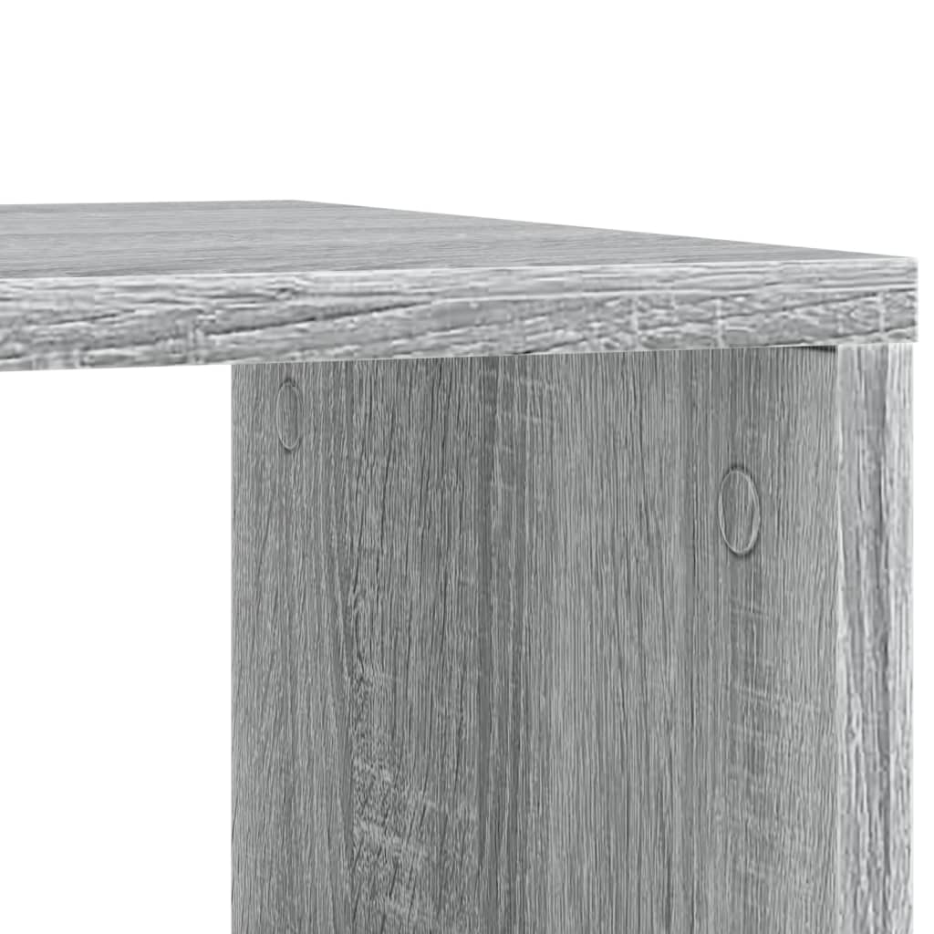 Table d'appoint avec roues sonoma gris bois d'ingénierie