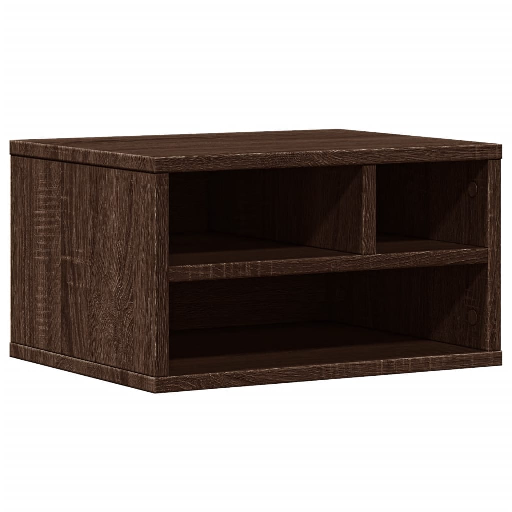 Support d'imprimante chêne marron 40x32x22,5 cm bois ingénierie