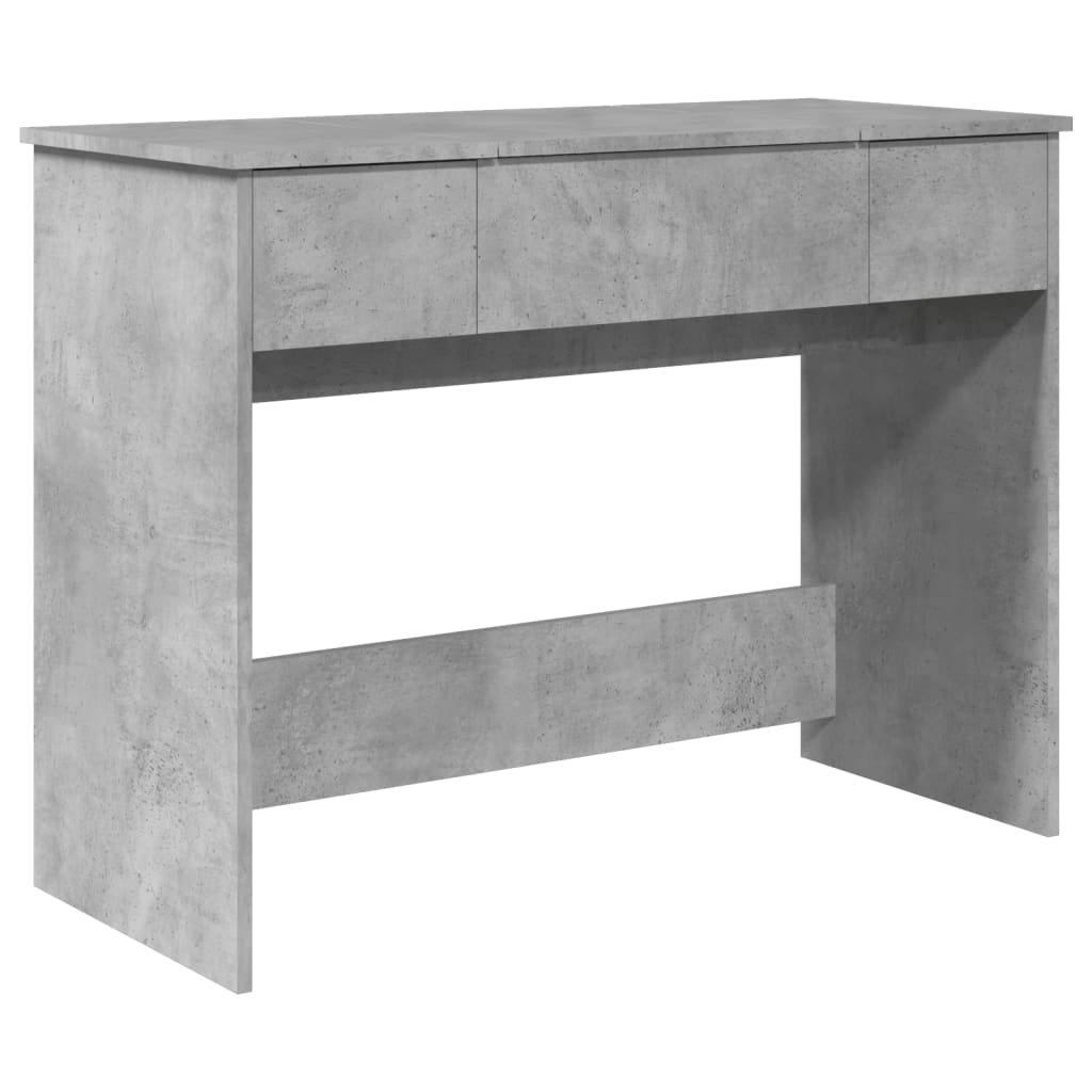 Dressing table with concrete grey mirror 100x45x76 cm