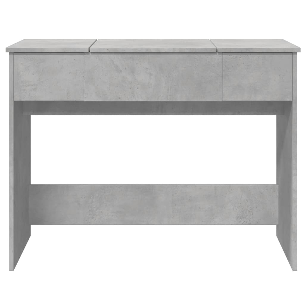 Dressing table with concrete grey mirror 100x45x76 cm