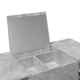 Dressing table with concrete grey mirror 100x45x76 cm