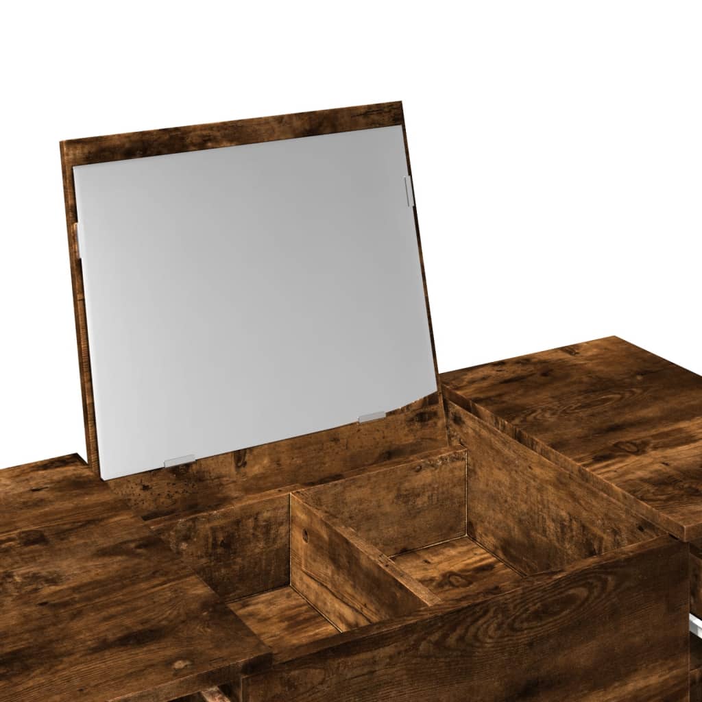 Dressing table with smoked oak mirror 100x45x76 cm