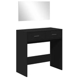 Dressing table with black mirror 80x39x80 cm