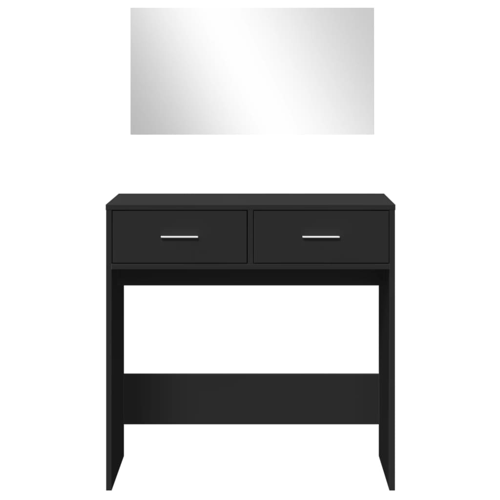 Dressing table with black mirror 80x39x80 cm