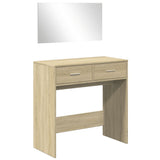 Dressing table with mirror sonoma oak 80x39x80 cm