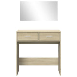 Dressing table with mirror sonoma oak 80x39x80 cm