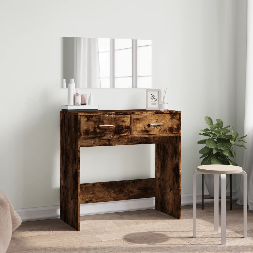 Dressing table with smoked oak mirror 80x39x80 cm