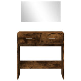 Dressing table with smoked oak mirror 80x39x80 cm