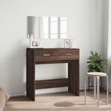 Dressing table with mirror brown oak 80x39x80 cm