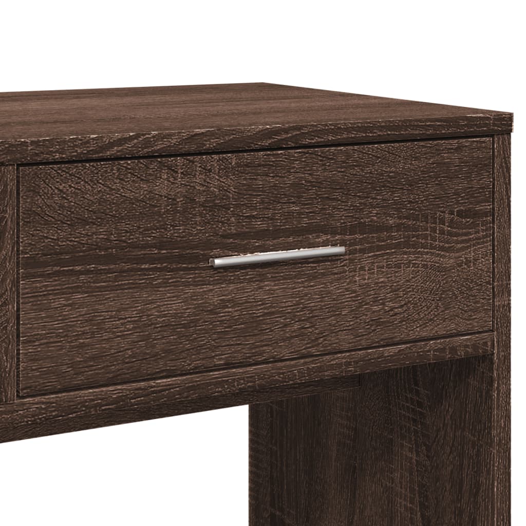 Dressing table with mirror brown oak 80x39x80 cm