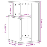 Table d'appoint blanc 35x35x60 cm bois d’ingénierie