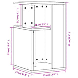 Table d'appoint chêne sonoma 35x35x60 cm bois d'ingénierie