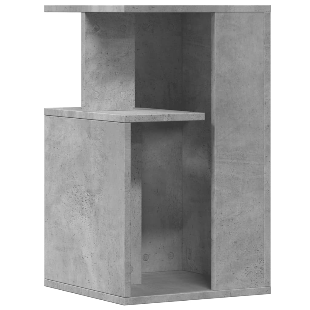 Table d'appoint gris béton 35x35x60 cm bois d'ingénierie