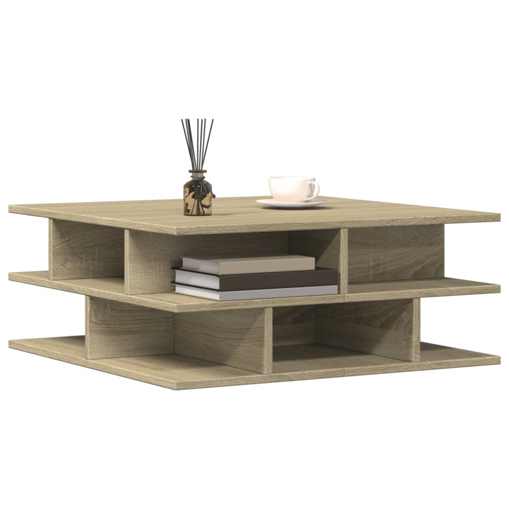 Sonoma oak coffee table 70x70x29 cm engineered wood