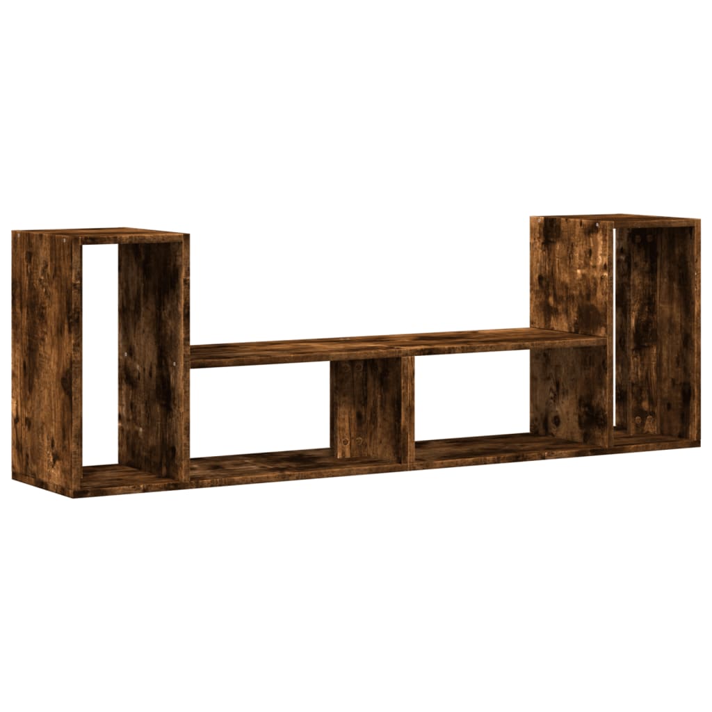 Meubles TV 2 pcs chêne fumé 75x30x50 cm bois d'ingénierie