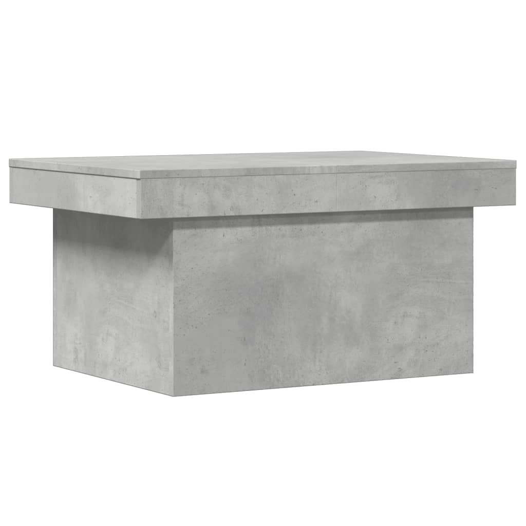 Table basse gris béton 80x55x40 cm bois d'ingénierie