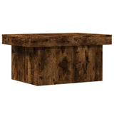 Table basse chêne fumé 80x55x40 cm bois d'ingénierie