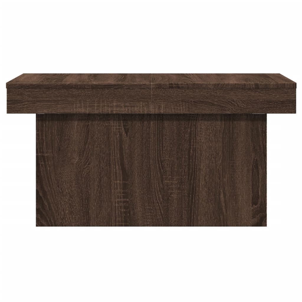 Table basse chêne marron 80x55x40 cm bois d'ingénierie