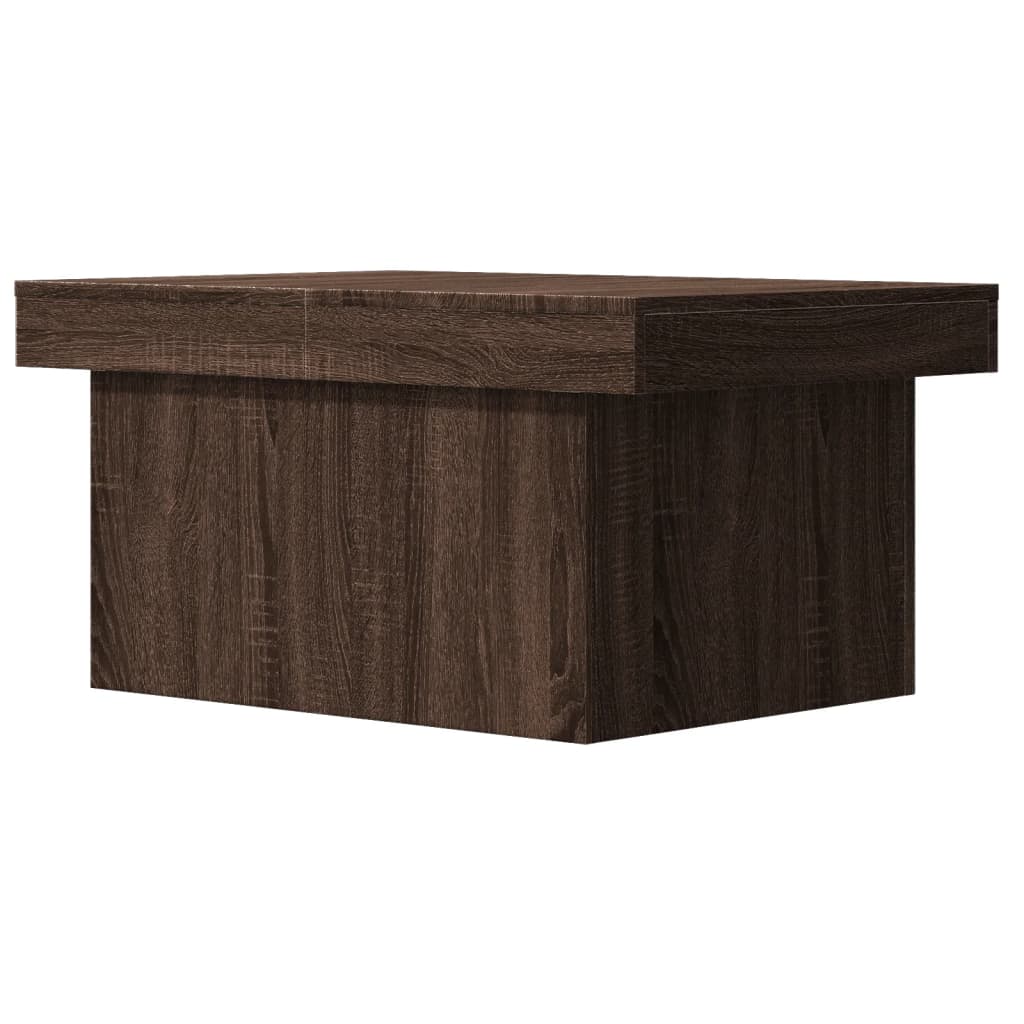 Table basse chêne marron 80x55x40 cm bois d'ingénierie