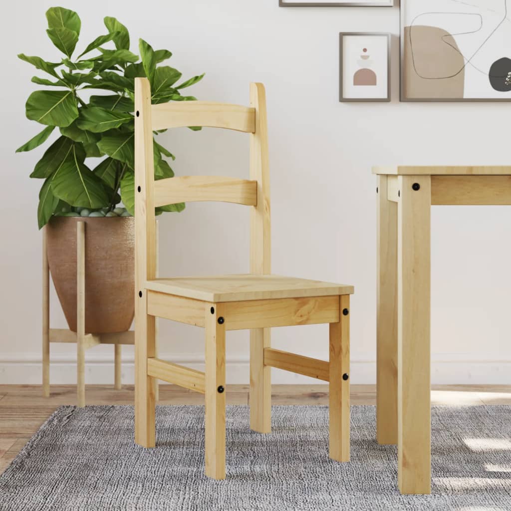 Dining chairs set of 2 40x46x99 cm solid pine wood