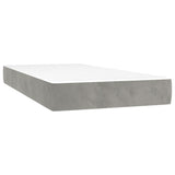 Matelas de lit à ressorts ensachés gris clair 120x190x20 cm