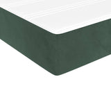 Matelas de lit à ressorts ensachés vert foncé 120x190x20 cm