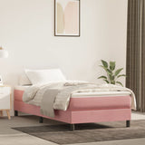 Matelas de lit à ressorts ensachés rose 120x190x20 cm velours